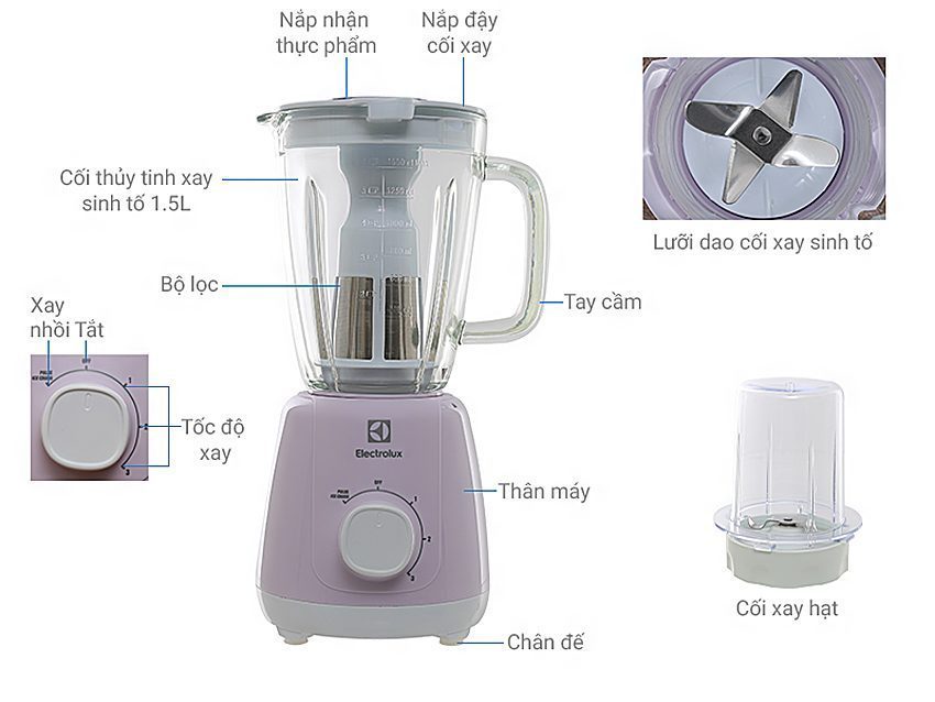 Máy xay sinh tố Electrolux EBR-3646 - Hàng chính hãng