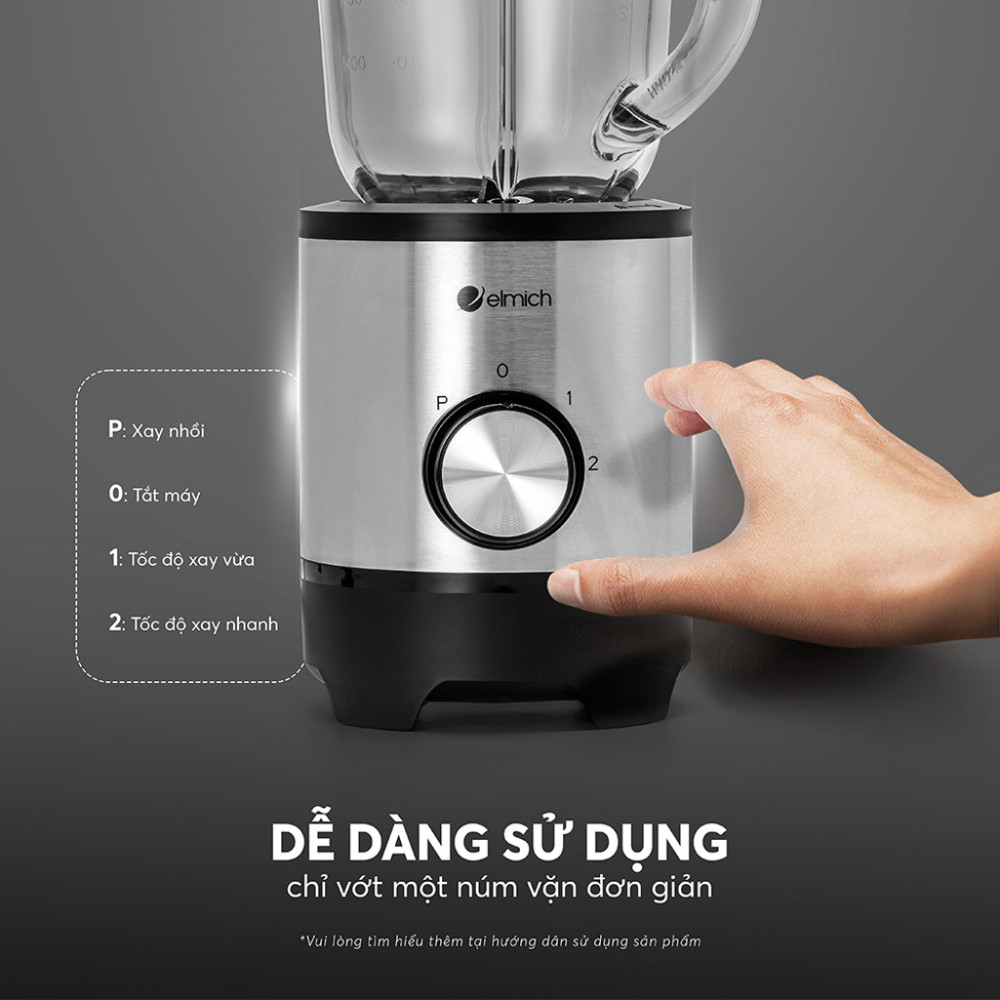 Máy xay sinh tố Elmich BLE-8763 - Hàng chính hãng