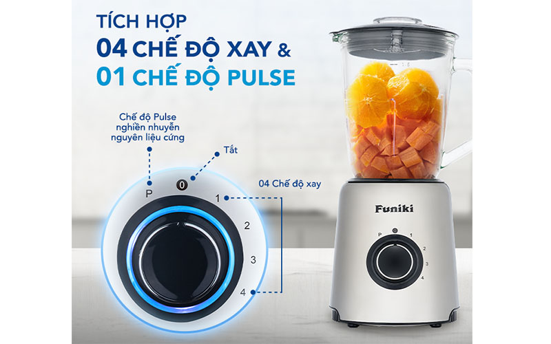 Bảng điều khiển của Máy xay sinh tố đa năng Funiki HCB2252
