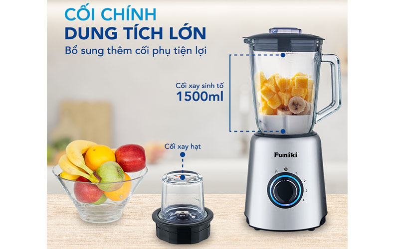 Dung tích cối của Máy xay sinh tố đa năng Funiki HCB2252