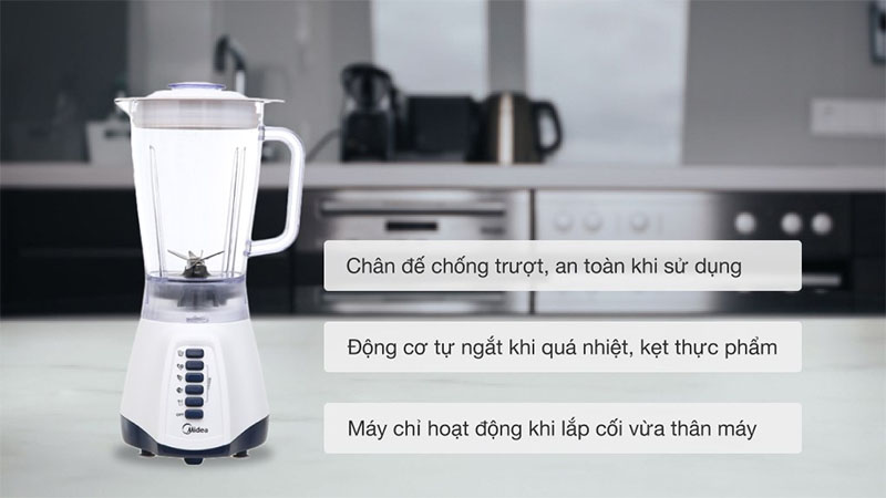 Tính năng an toàn của Máy xay sinh tố Midea MJ-BL50