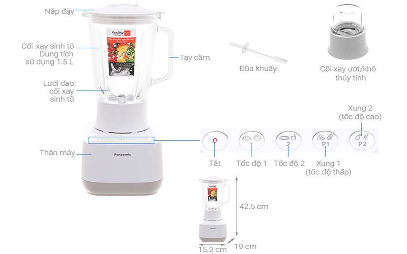 Máy xay sinh tố Panasonic MX-MP5151WRA - Hàng chính hãng