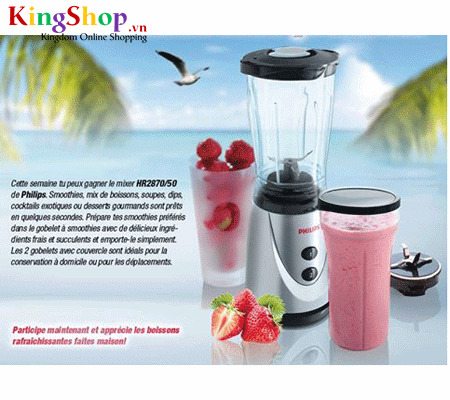 Máy xay sinh tố Philips HR2870 - Dung tích 0.75L - Hàng chính hãng