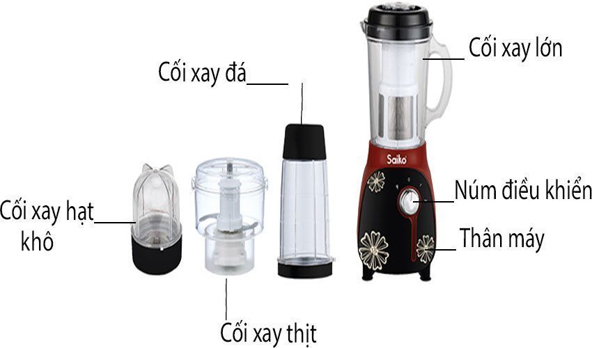 Máy xay sinh tố Saiko BLG-1040P - Hàng chính hãng
