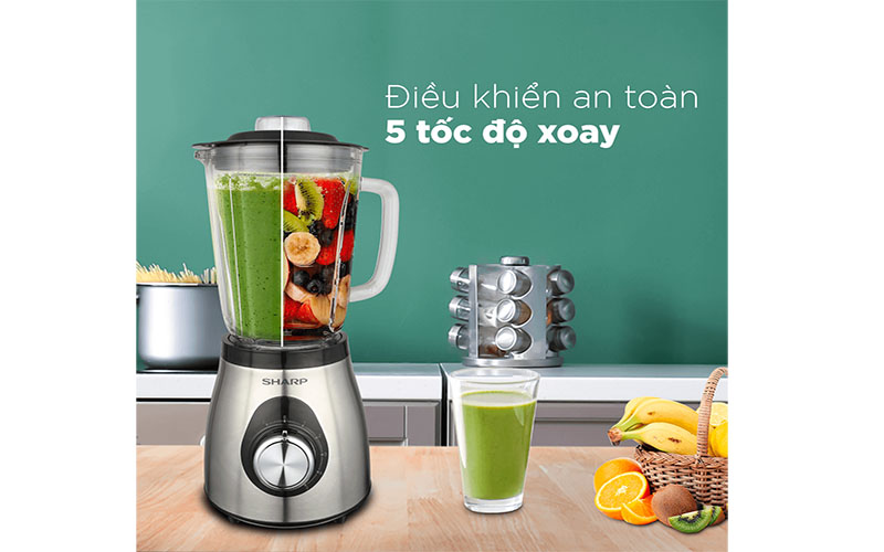 Máy xay sinh tố Sharp EM-S155GV-ST - Hàng chính hãng