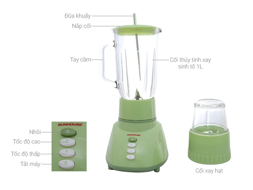 Chi tiết của máy xay sinh tố Sunhouse SHD-5112