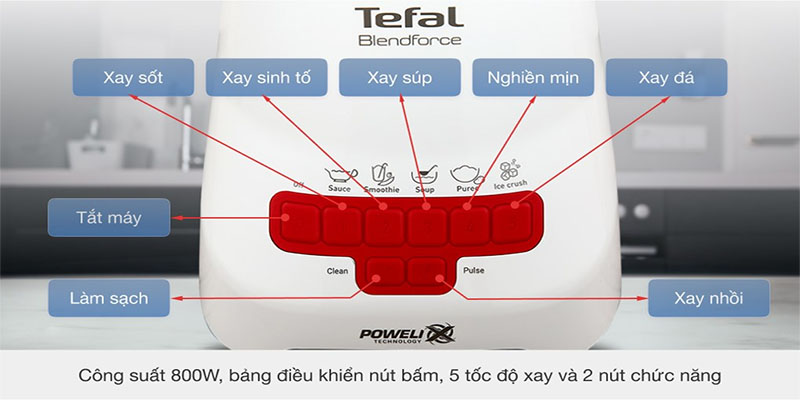 Máy xay sinh tố Tefal BL477566 - Hàng chính hãng