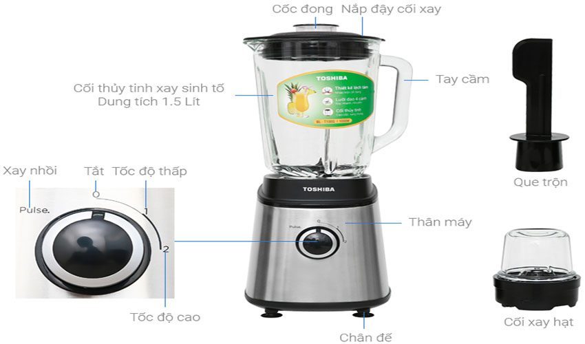 Cấu tạo của Máy xay sinh tố Toshiba BL-T100G
