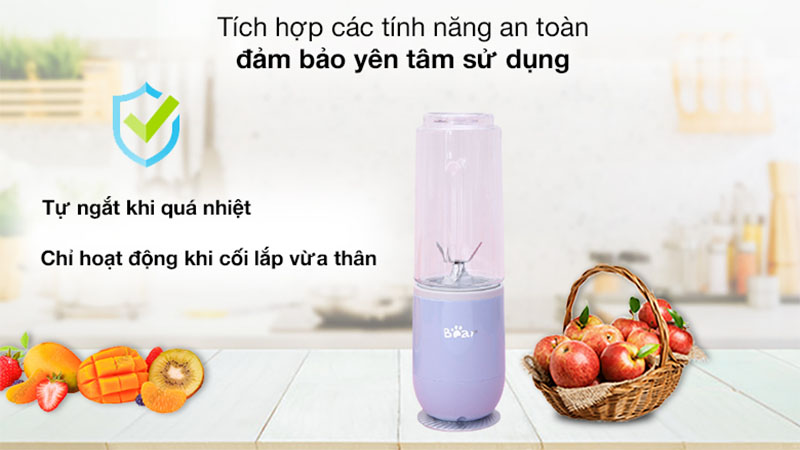 Tính năng an toàn của Máy xay sinh tố cầm tay mini Bear LLJ-D04B1