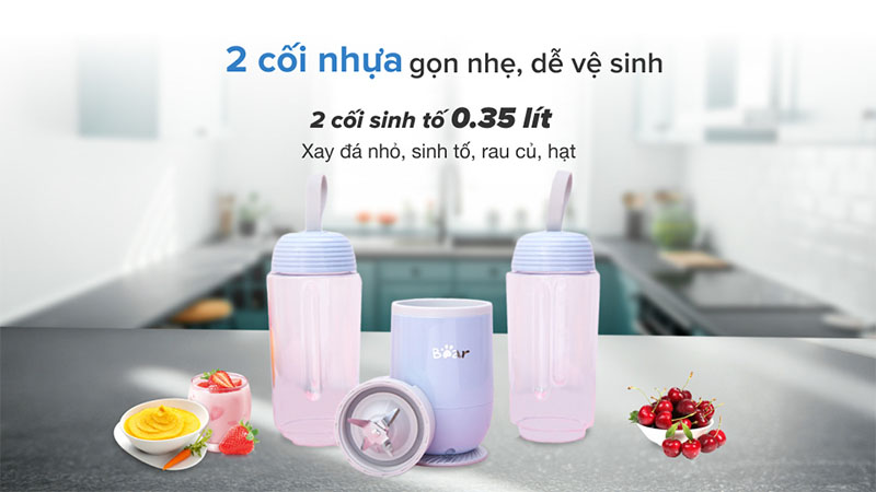 Thiết kế cối của Máy xay sinh tố cầm tay mini Bear LLJ-D04B1