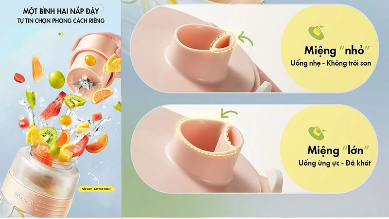Thiết kế nắp của Máy xay sinh tố cầm tay Bear LLJ-P10X5