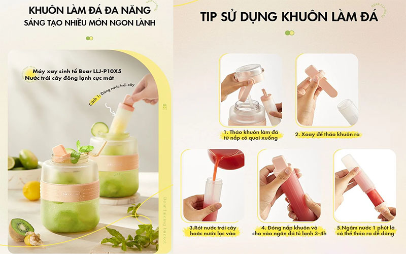 Khuôn làm đá của Máy xay sinh tố cầm tay Bear LLJ-P10X5