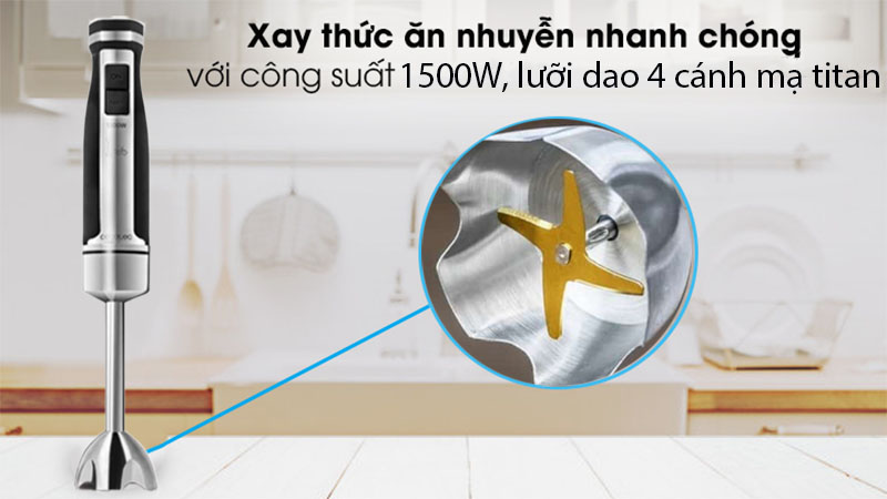 Công suất của Máy xay cầm tay Cecotec Power Gear 1500