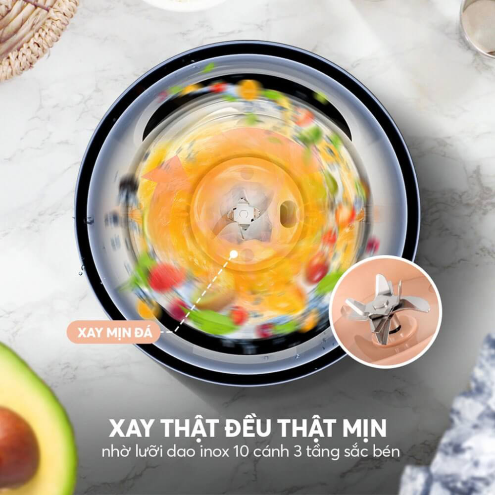 Máy xay sinh tố cầm tay mini Elmich BLE-3889 - Hàng chính hãng