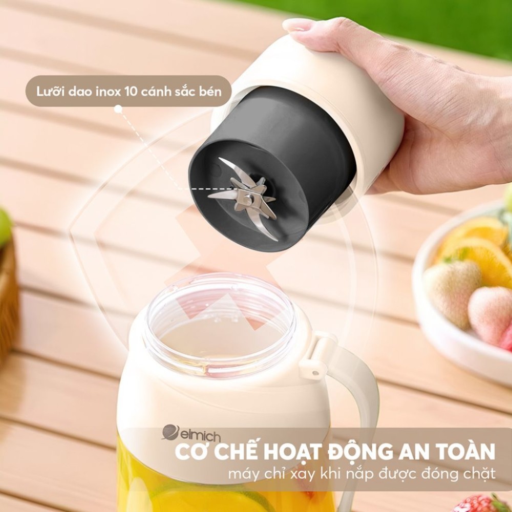 Máy xay sinh tố cầm tay Elmich BLE9213 - Hàng chính hãng