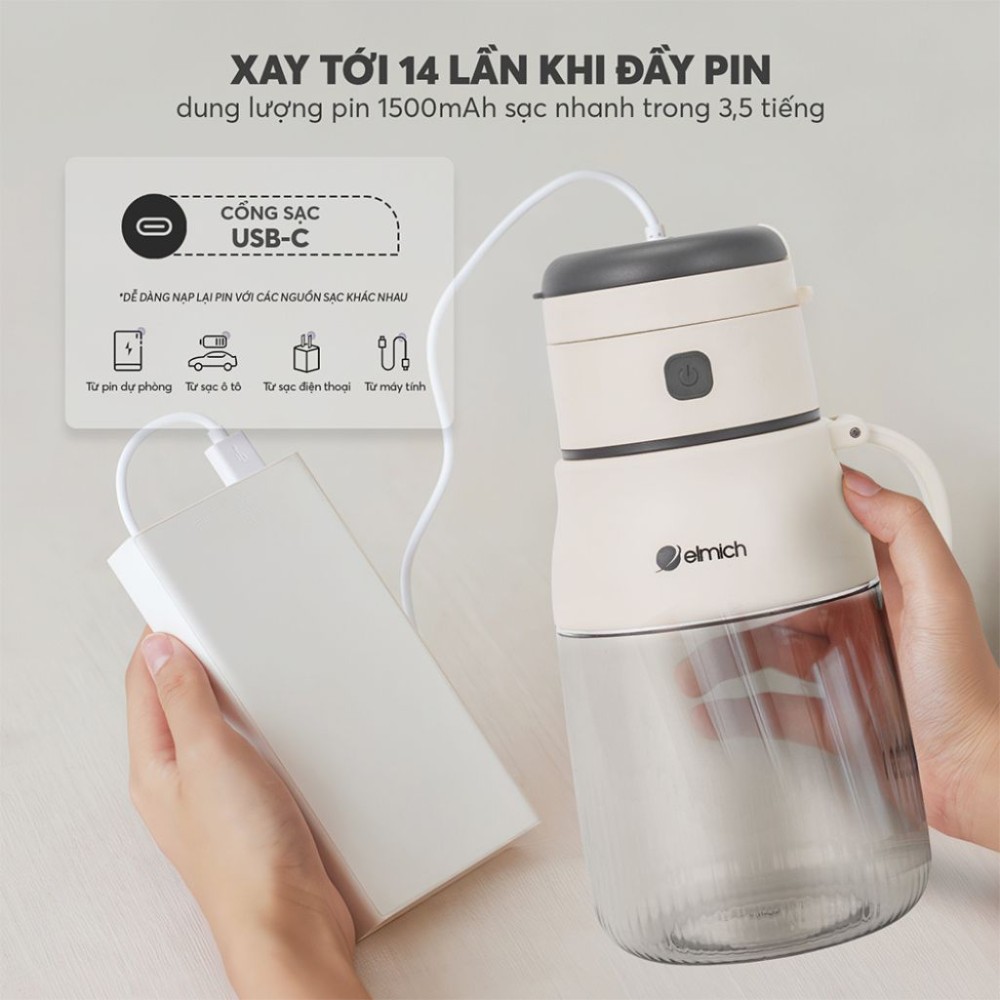 Máy xay sinh tố cầm tay Elmich BLE9213 - Hàng chính hãng