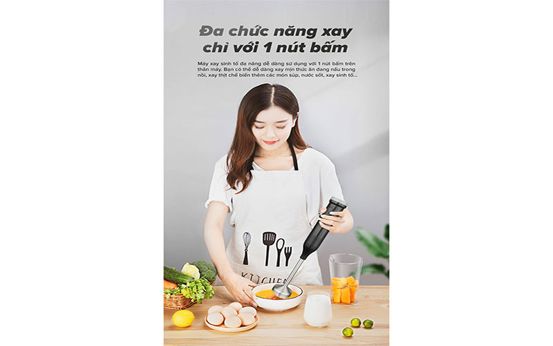 Máy xay sinh tố cầm tay Sharp EM-H074SV-BK - Hàng chính hãng