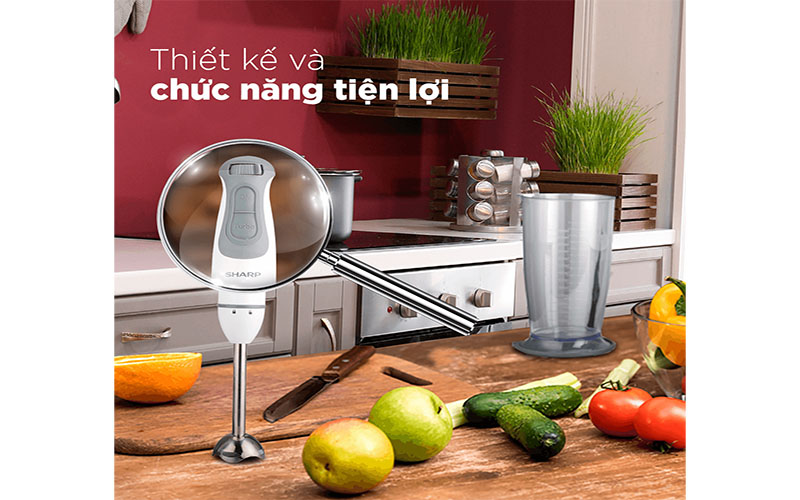 Máy xay sinh tố cầm tay Sharp EM-H076SV-WH