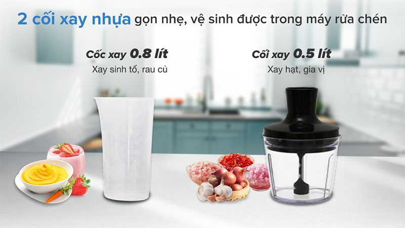 Máy xay sinh tố cầm tay Tefal HB943838 - Hàng chính hãng