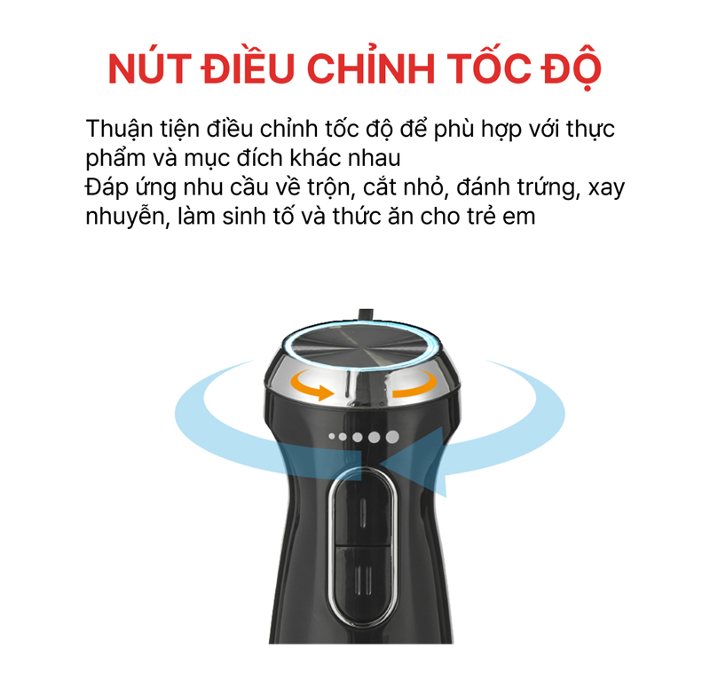 Máy xay sinh tố cầm tay Happy Cook HHB-100PB - Hàng chính hãng