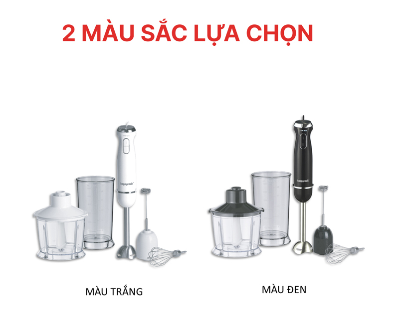 Máy xay sinh tố cầm tay Happy Cook HHB-100PB - Hàng chính hãng