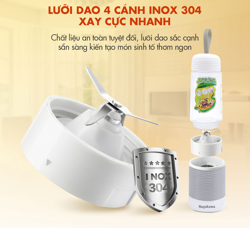 Máy xay sinh tố cầm tay Nagakawa NAG0826 - Hàng chính hãng