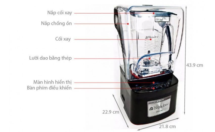 Máy xay sinh tố Blendtec STEALTH 885 220V - Hàng chính hãng