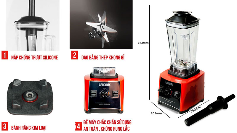 Máy xay sinh tố công nghiệp Ladomax HA-9545