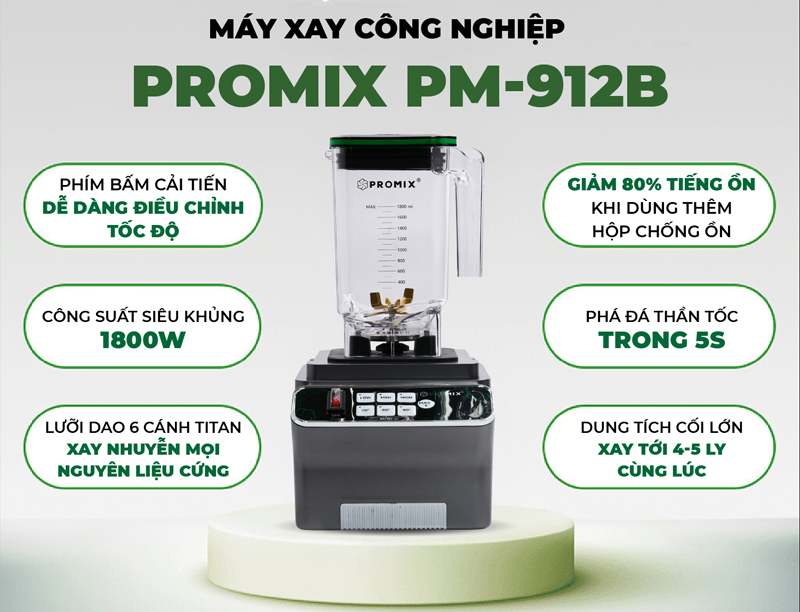 Máy xay sinh tố Promix PM-912B - Hàng chính hãng