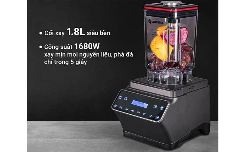 Công suất và dung tích của Máy xay sinh tố công nghiệp Uniblend One