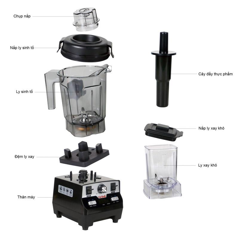 Máy xay sinh tố công nghiệp Gali GL-1529B - Hàng chính hãng