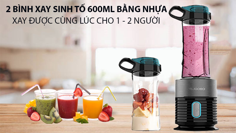 Máy xay sinh tố đa năng Cecotec Power Titanium 650 Fresh & Go - Hàng chính hãng