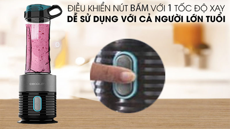 Máy xay sinh tố đa năng Cecotec Power Titanium 650 Fresh & Go - Hàng chính hãng