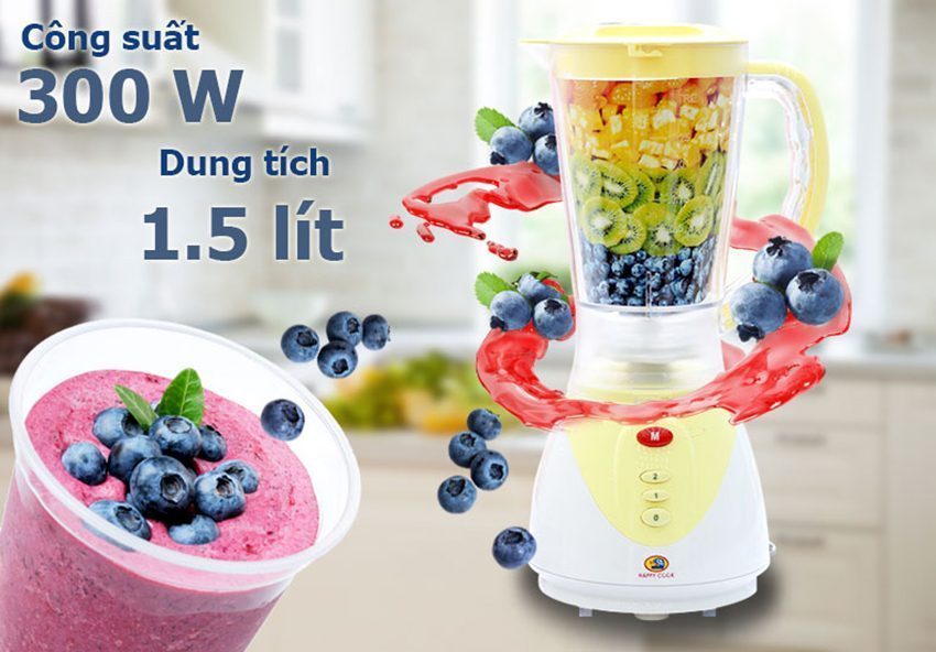 Máy xay sinh tố Happy Cook HC-200BL - Hàng chính hãng