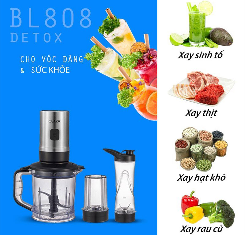 Máy xay sinh tố đa năng Osaka BL808 - Hàng chính hãng