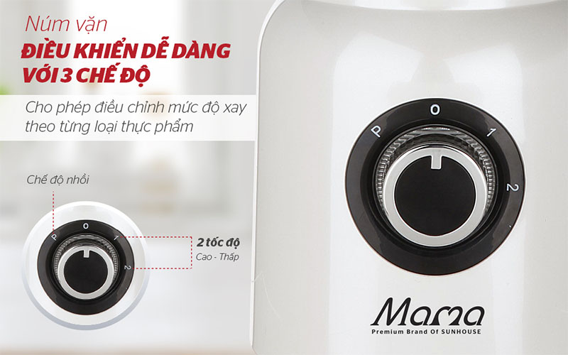 Điều khiển của Máy xay sinh tố đa năng Sunhouse Mama SHD5353W