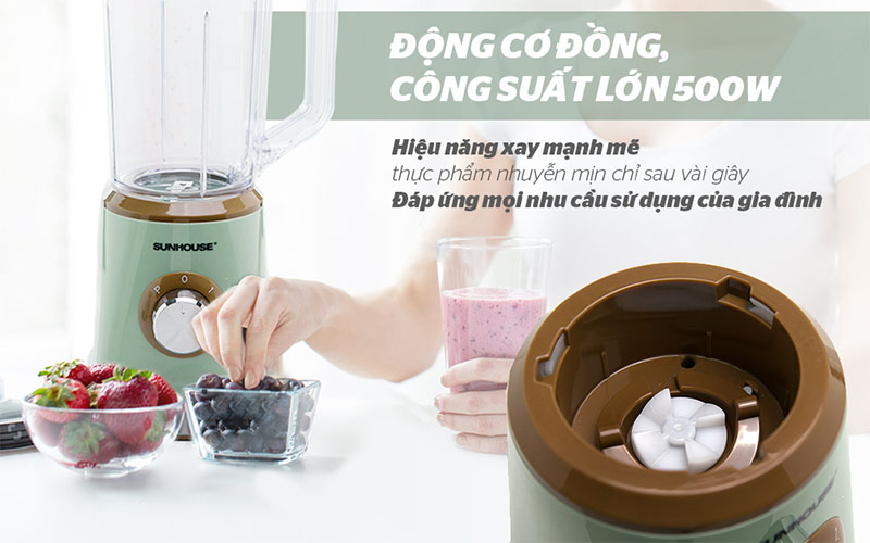 Máy xay sinh tố đa năng Sunhouse SHD5315G - Hàng chính hãng