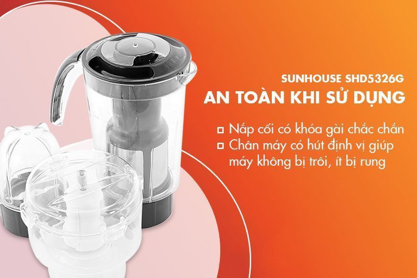 Máy xay sinh tố đa năng Sunhouse SHD5326G - Hàng chính hãng