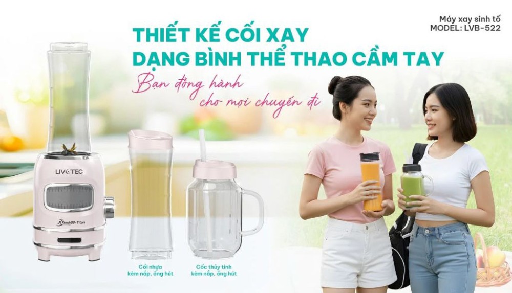 Bộ 2 cối thủy tinh và nhựa cao cấp, an toàn sức khỏe
