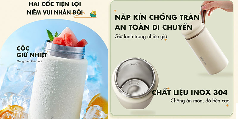 Bình giữ nhiệt của Máy xay sinh tố mini Bear LLJ-E05J1