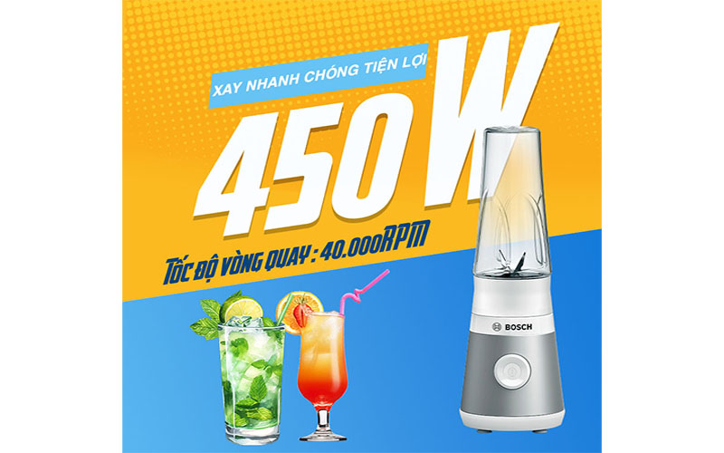 Máy xay sinh tố mini Bosch MMB2111T - Hàng chính hãng