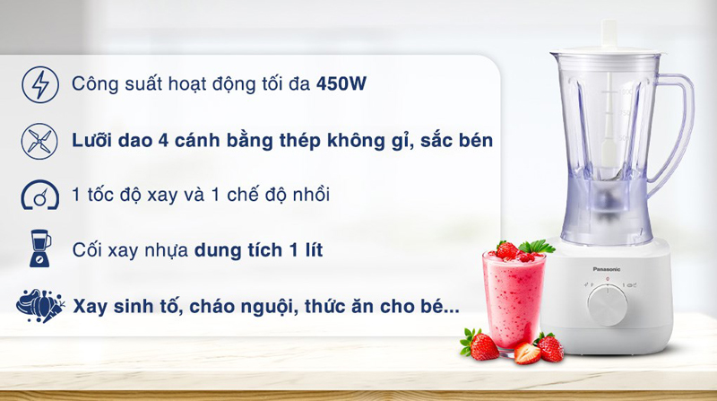 Máy xay sinh tố Panasonic MX-EP3101WRA - Hàng chính hãng