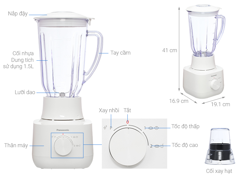 Máy xay sinh tố Panasonic MX-EP5111WRA - Hàng chính hãng