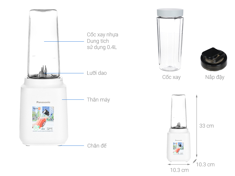 Máy xay sinh tố Panasonic MX-XP103WRA - Hàng chính hãng