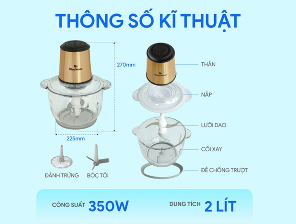 Máy xay thịt BlueStone CHB-5151 - Hàng chính hãng