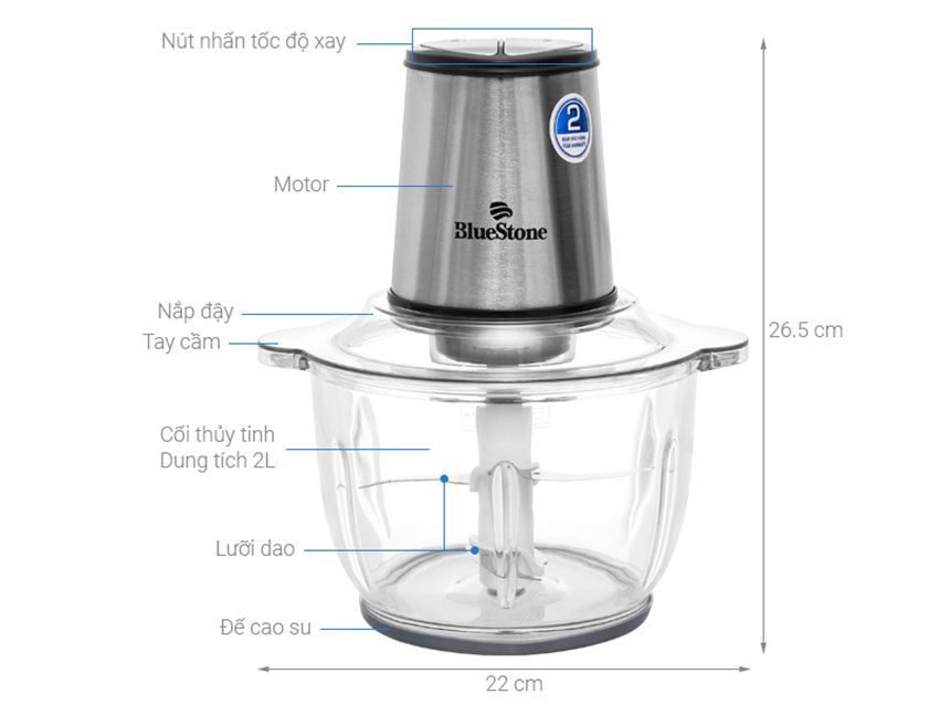 Máy xay thịt Bluestone CHB-5149 - Hàng chính hãng