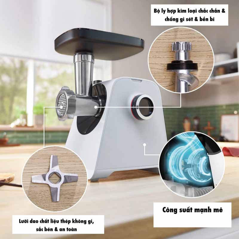 Máy xay thịt Bosch MFWS420W - Hàng chính hãng