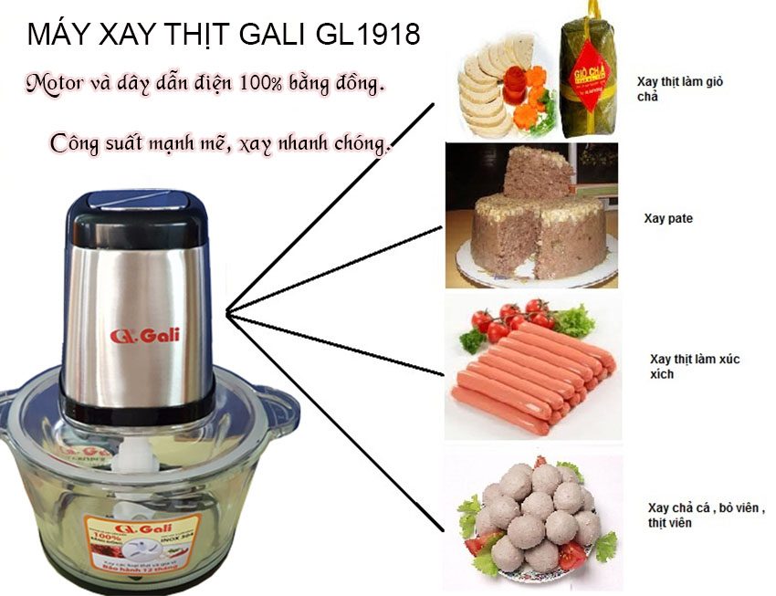 Máy xay thịt Gali GL-1918 - Hàng chính hãng