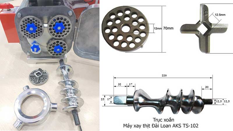 Máy xay thịt công nghiệp ATS TS-102 - Hàng chính hãng