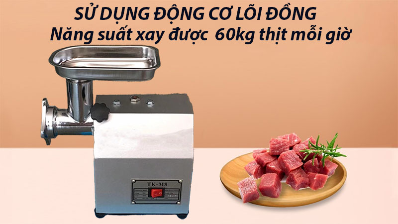 Năng suất của Máy xay thịt công nghiệp Deliou TK-M8